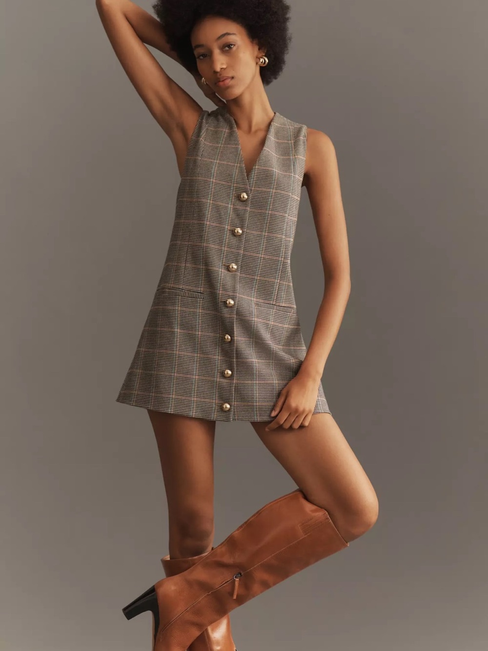 By Anthropologie Vest Mini Dress